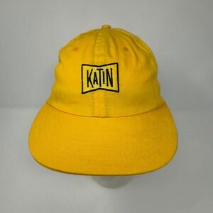 Katin Surf Co Yellow Cotton Embroidered Logo Baseball Cap Hat Adjustable Strap